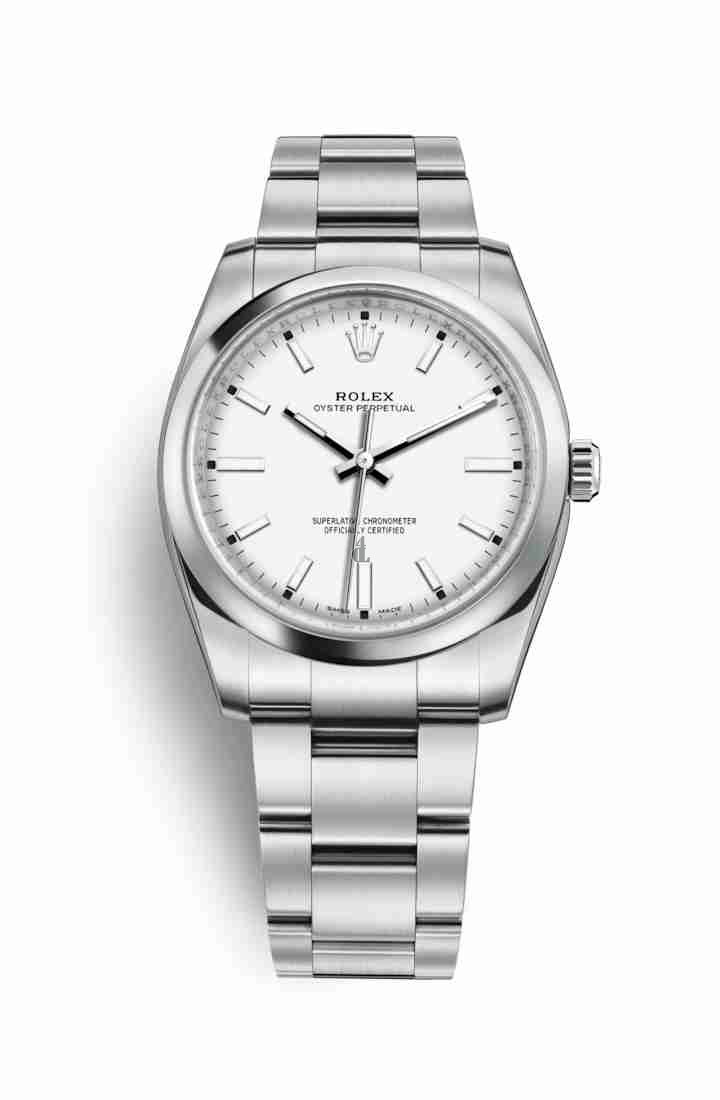 Rolex Oyster Perpetual 34 Oystersteel 114200 White Dial