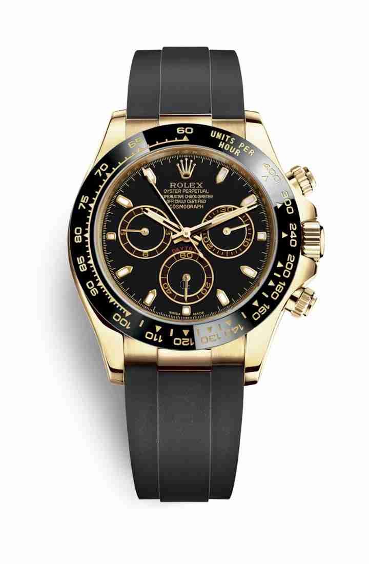 Rolex Cosmograph Daytona yellow gold 116518LN Black Dial