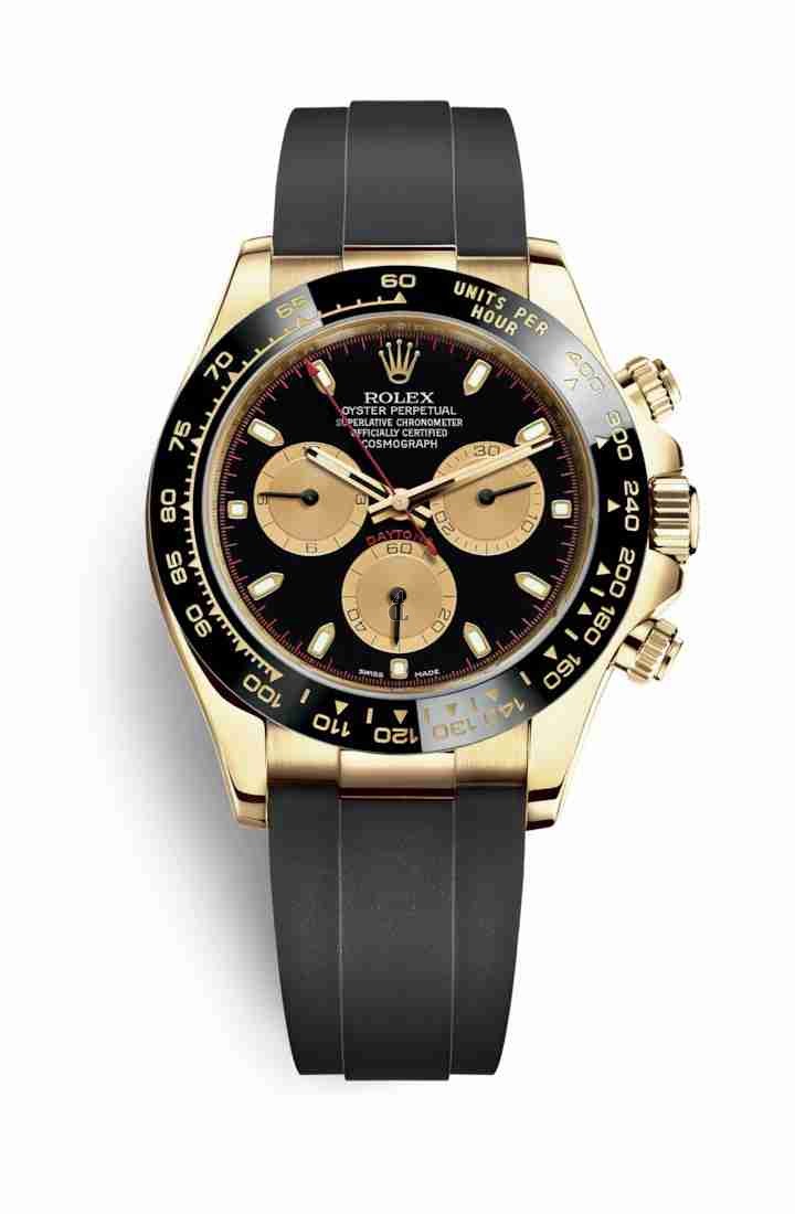 Rolex Cosmograph Daytona yellow gold 116518LN Black champagne-colour Dial