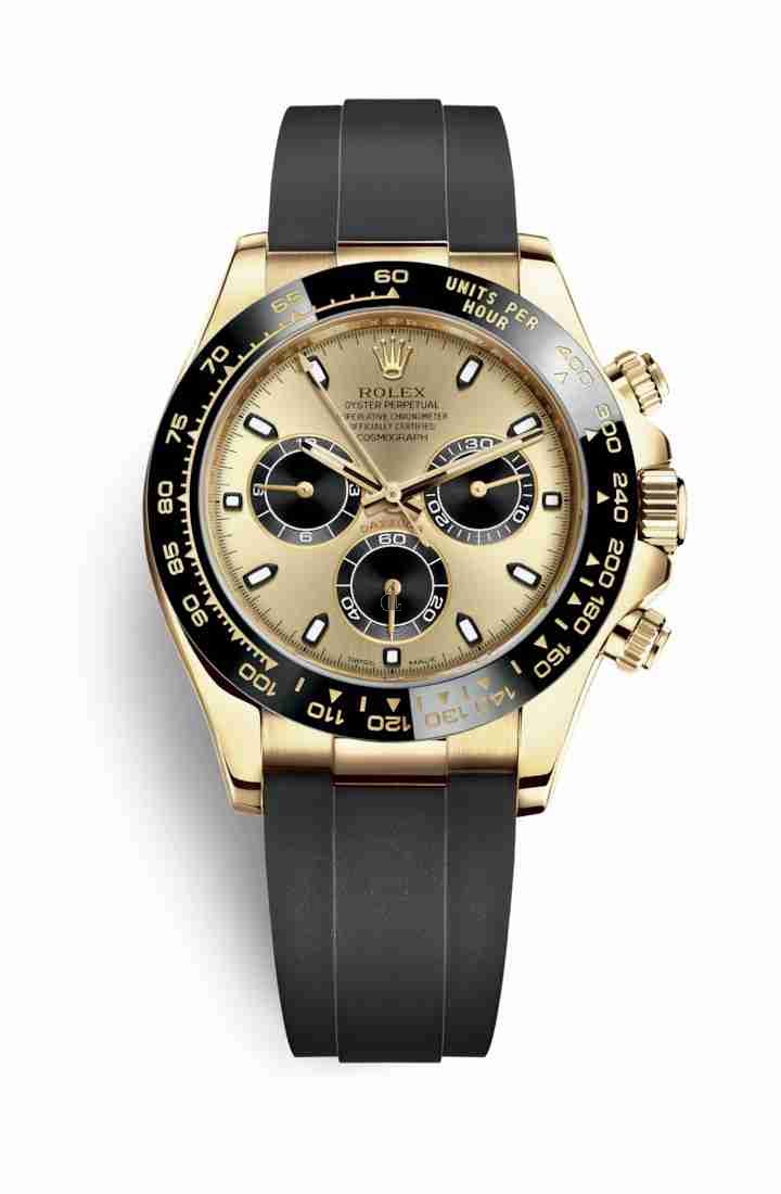 Rolex Cosmograph Daytona yellow gold 116518LN Champagne-colour black Dial