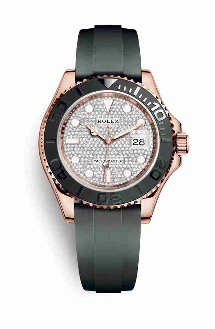 Rolex Yacht-Master 40 Everose gold 116655 Diamond-paved Dial