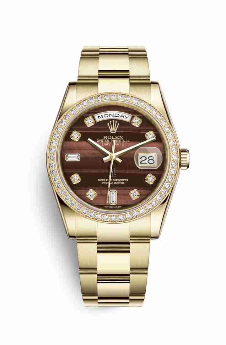 Rolex Day-Date 36 yellow gold 118348 Bull's eye set diamonds Dial