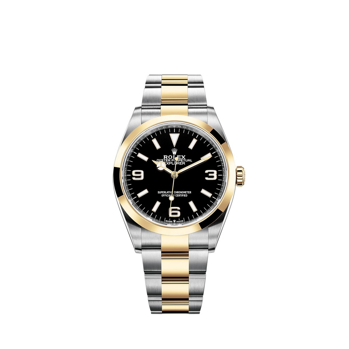 fake Rolex Explorer Rolesor Oystersteel and 18 ct yellow gold M124273-0001 Watch