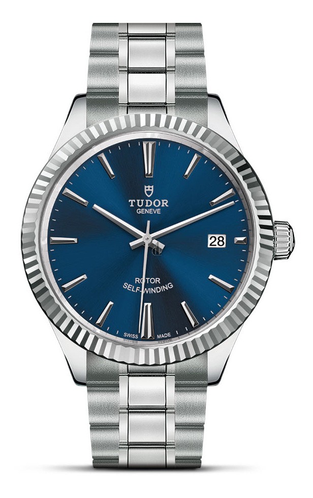 fake Tudor Style 38mm Automatic Blue Dial Stainless Steel watch m12510-0013