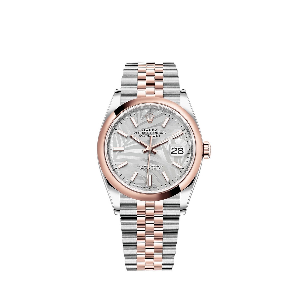 fake Rolex Datejust 36 Rolesor Oystersteel 18 ct Everose gold M126201-0031 Watch