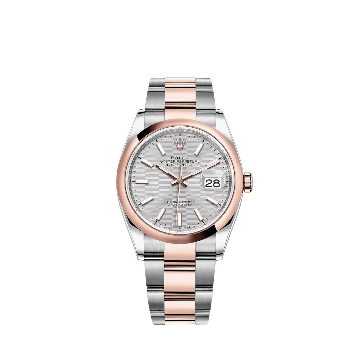 fake Rolex Datejust 36 Rolesor Oystersteel and 18 ct Everose gold M126201-0034 Watch