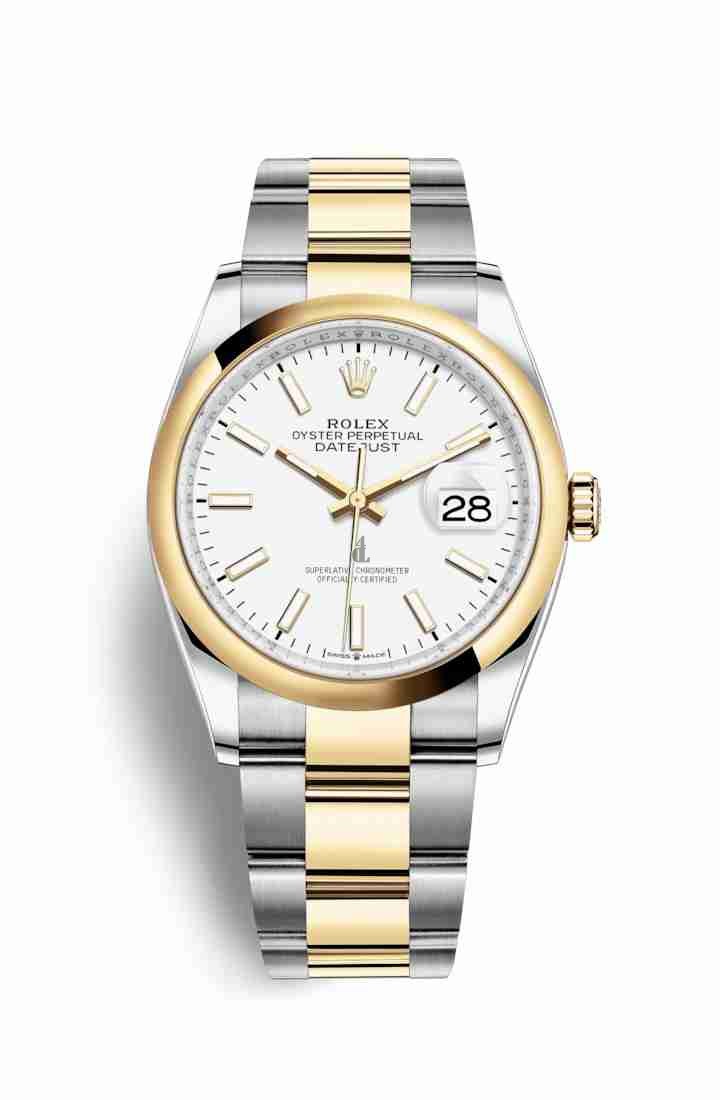 Rolex Datejust 36 Yellow Rolesor Oystersteel yellow gold 126203 White Dial