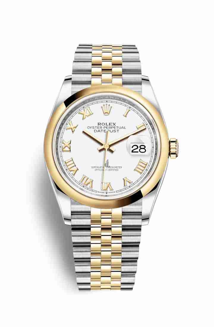Rolex Datejust 36 Yellow Rolesor Oystersteel yellow gold 126203 White Dial