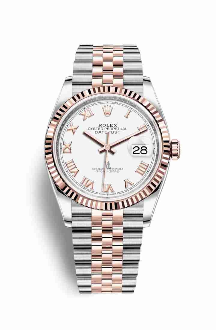 Rolex Datejust 36 Everose Rolesor Oystersteel Everose gold 126231 White Dial