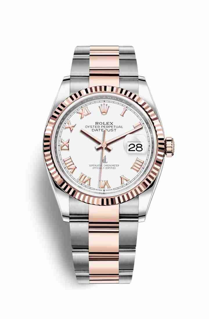 Rolex Datejust 36 Everose Rolesor Oystersteel Everose gold 126231 White Dial