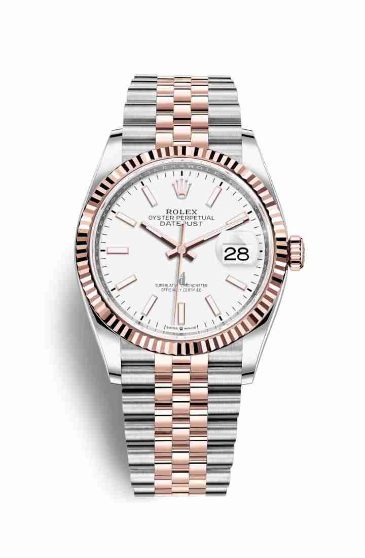 Rolex Datejust 36 Everose Rolesor Oystersteel Everose gold 126231 White Dial