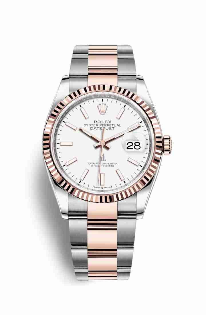 Rolex Datejust 36 Everose Rolesor Oystersteel Everose gold 126231 White Dial