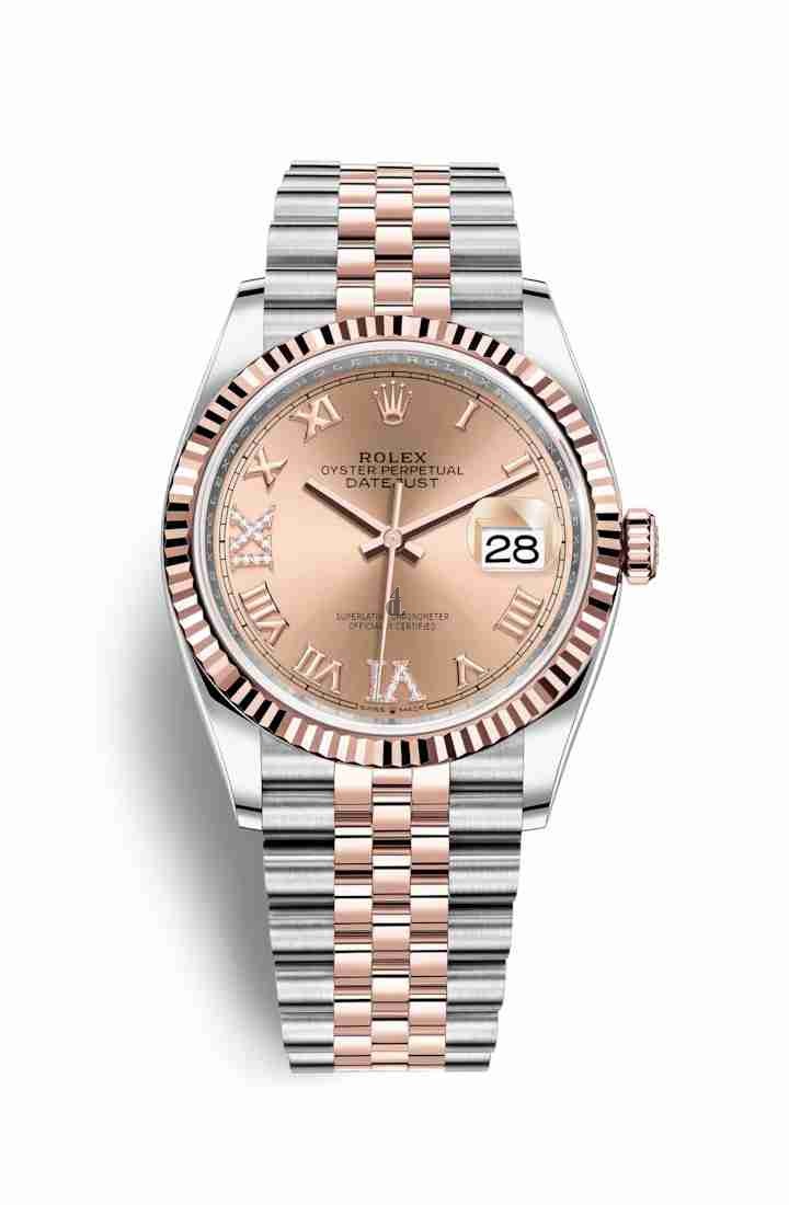 Rolex Datejust 36 Everose Rolesor Oystersteel Everose gold 126231 Rose set diamonds Dial