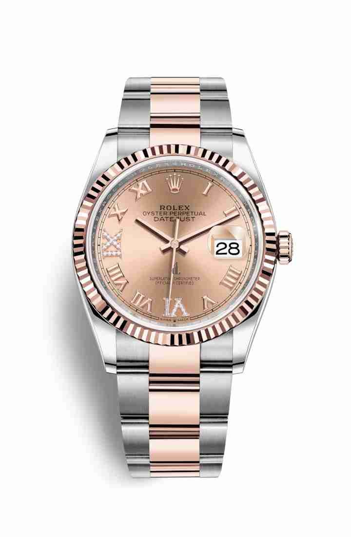 Rolex Datejust 36 Everose Rolesor Oystersteel Everose gold 126231 Rose set diamonds Dial