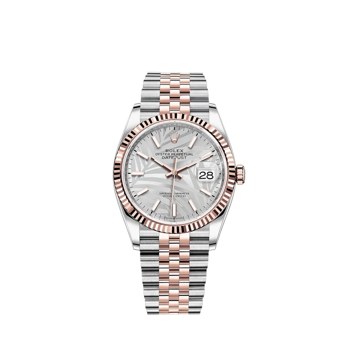 fake Rolex Datejust 36 Rolesor Oystersteel Everose gold M126231-0031 Watch