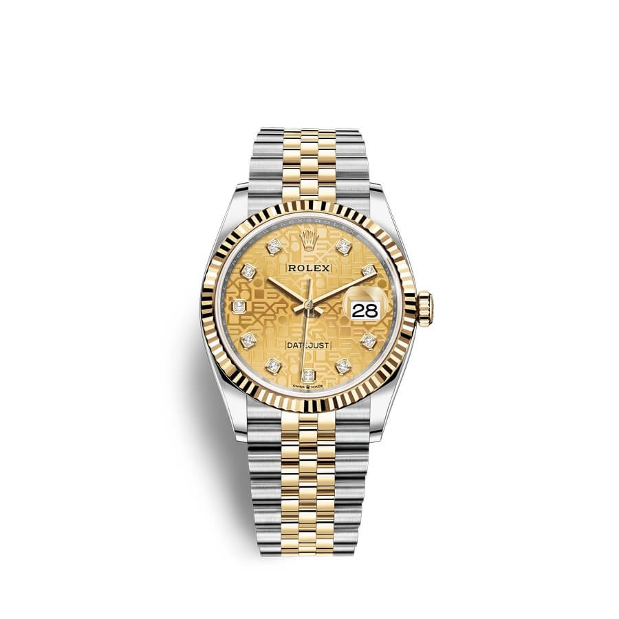 Rolex Datejust 36 Oystersteel 18 ct yellow gold M126233-0033 watch replica