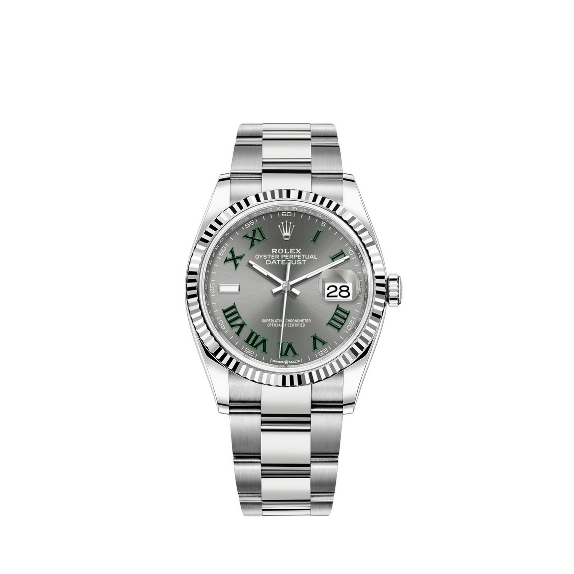 fake Rolex Datejust 36 White Rolesor combination of Oystersteel and 18 ct gold M126234-0046