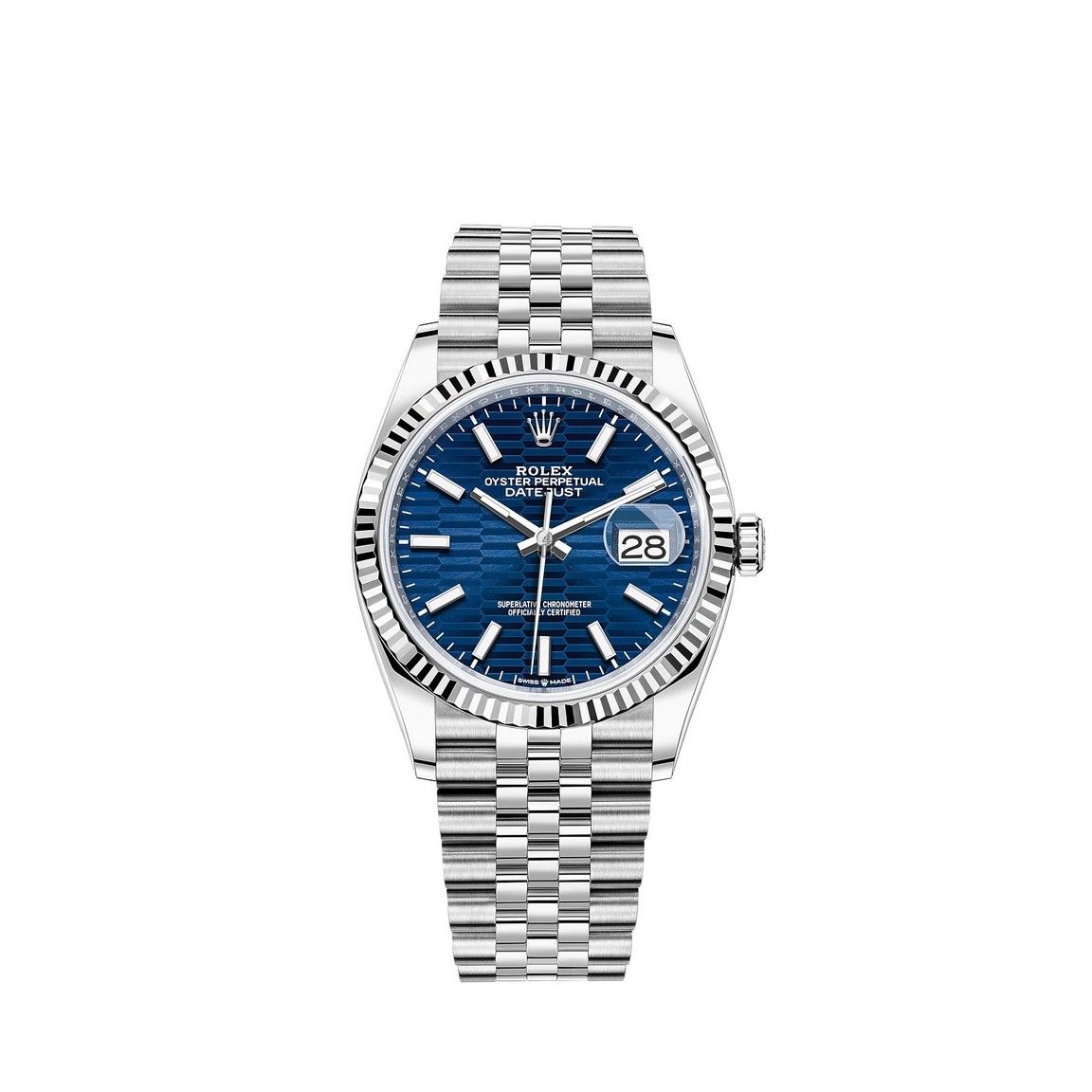 fake Rolex Datejust 36 Rolesor Oystersteel 18 ct white gold M126234-0049 Watch