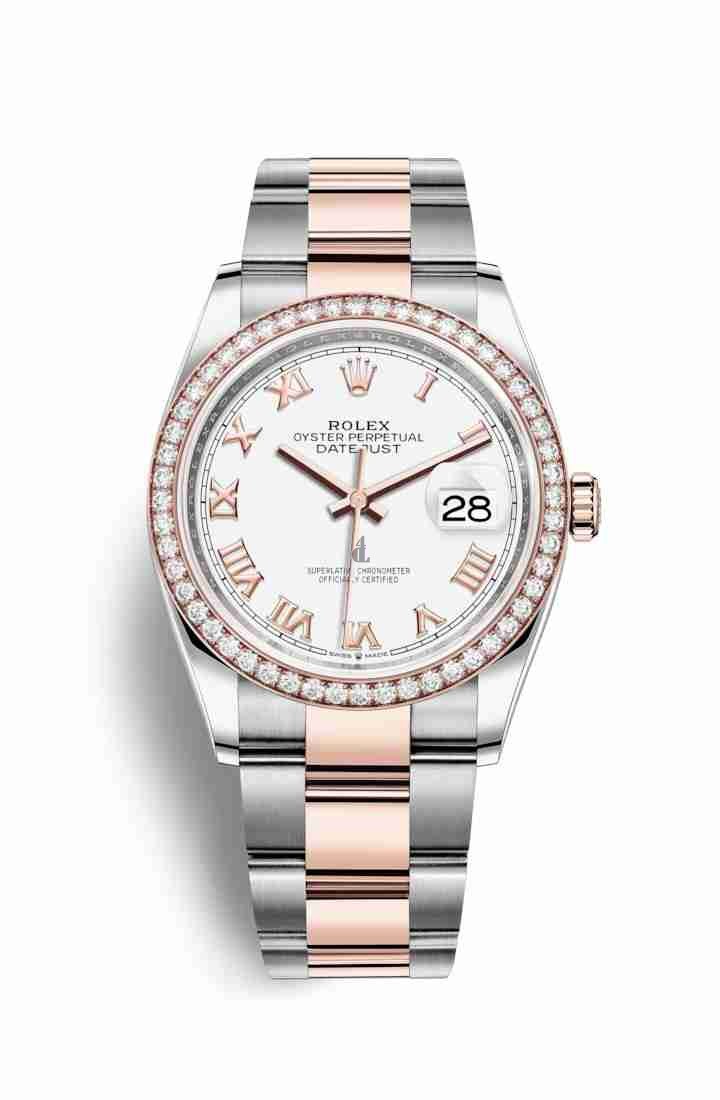 Rolex Datejust 36 Everose Rolesor Oystersteel Everose gold 126281RBR White Dial