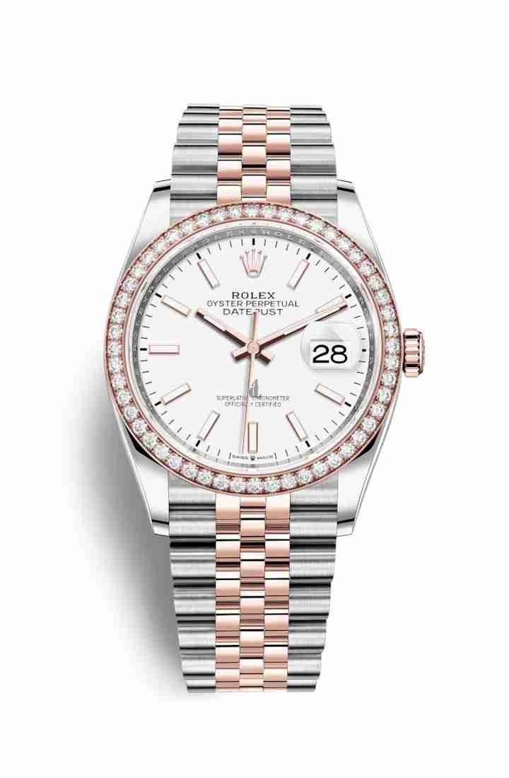 Rolex Datejust 36 Everose Rolesor Oystersteel Everose gold 126281RBR White Dial