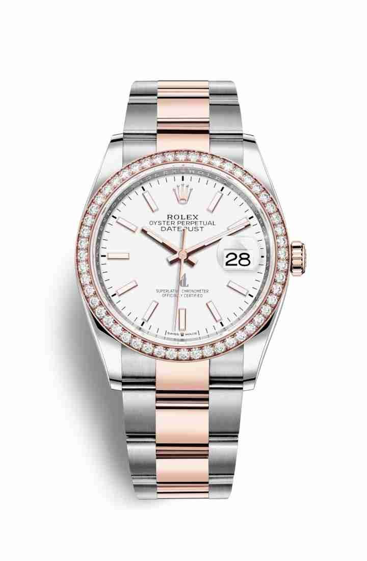 Rolex Datejust 36 Everose Rolesor Oystersteel Everose gold 126281RBR White Dial