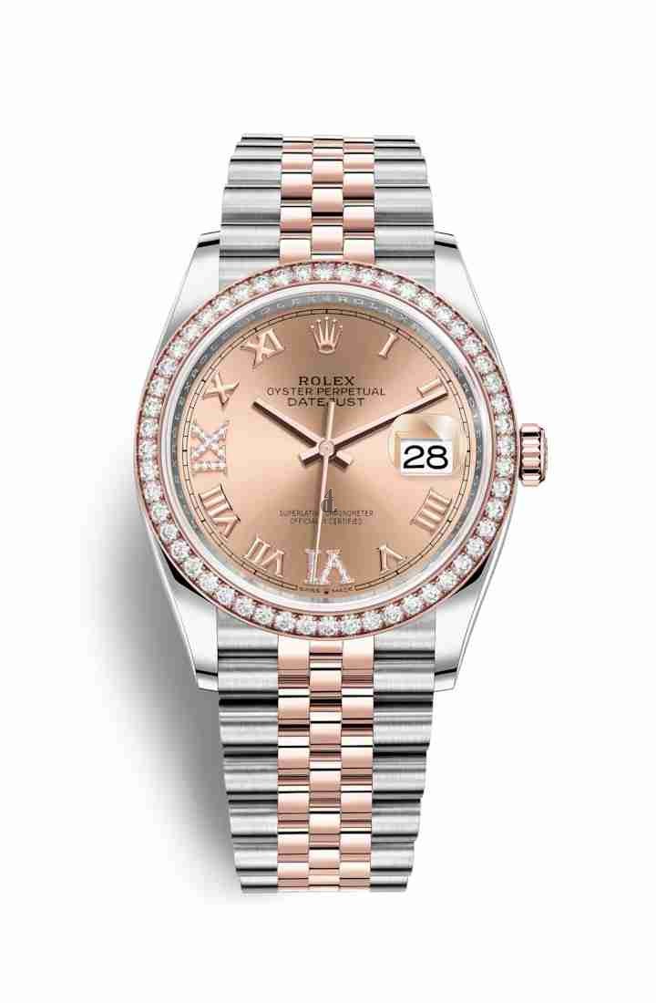 Rolex Datejust 36 Everose Rolesor Oystersteel Everose gold 126281RBR Rose set diamonds Dial