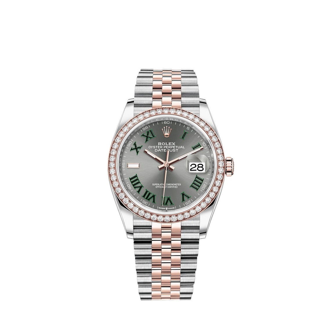 fake Rolex Datejust 36 Everose Rolesor Oystersteel and 18 ct gold M126281RBR-0017 Watch