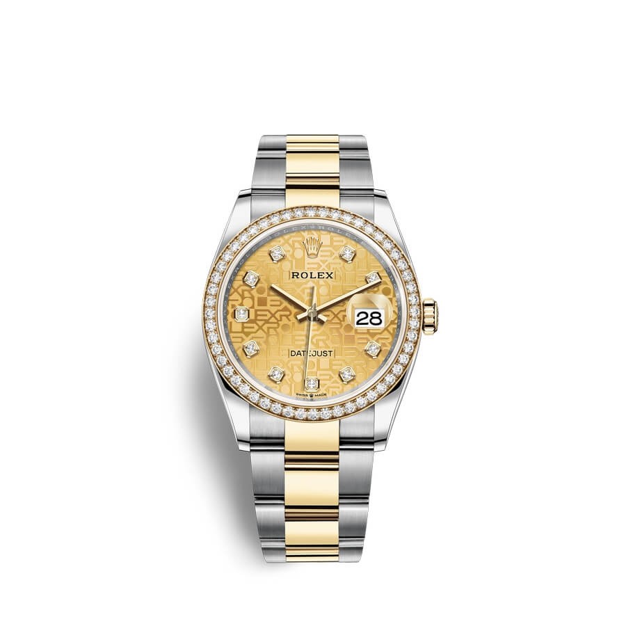 Rolex Datejust 36 Oystersteel 18 ct yellow gold M126283RBR-0020 watch replica