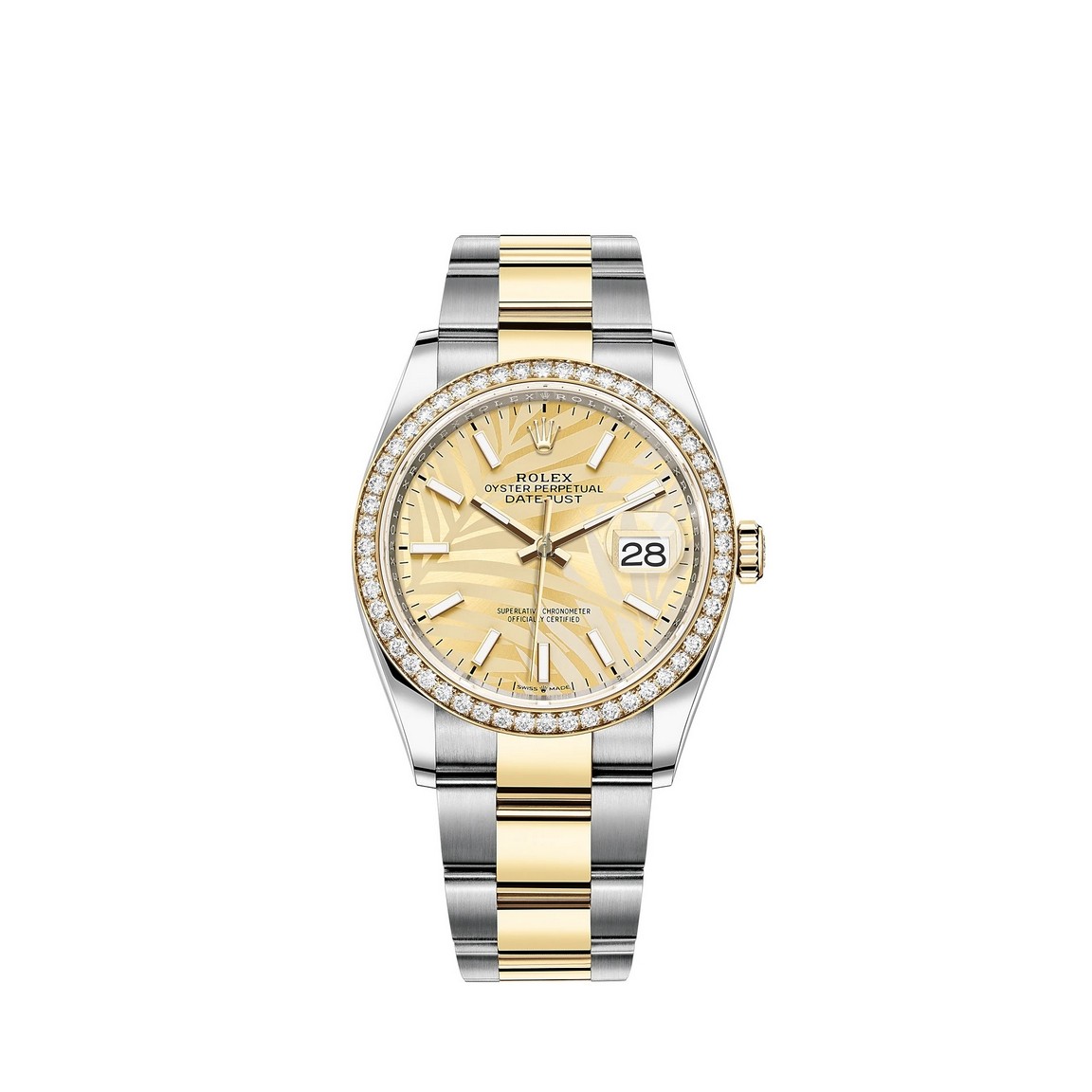 fake Rolex Datejust 36 Yellow Rolesor Oystersteel 18 ct yellow gold M126283RBR-0024