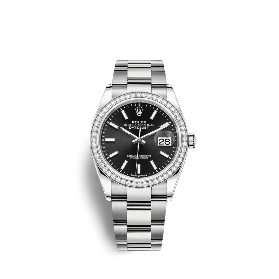Rolex Datejust 36 Oystersteel 18 ct white gold M126284RBR-0008 watch replica