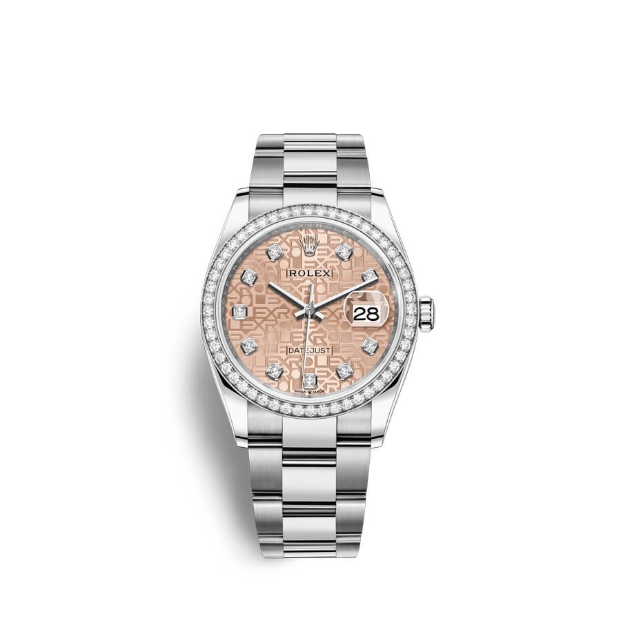 Rolex Datejust 36 Oystersteel 18 ct white gold M126284RBR-0016 watch replica