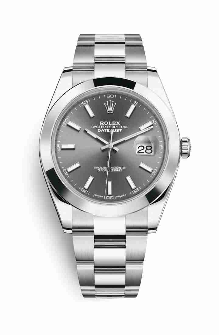 Rolex Datejust 41 Oystersteel 126300 Dark rhodium Dial