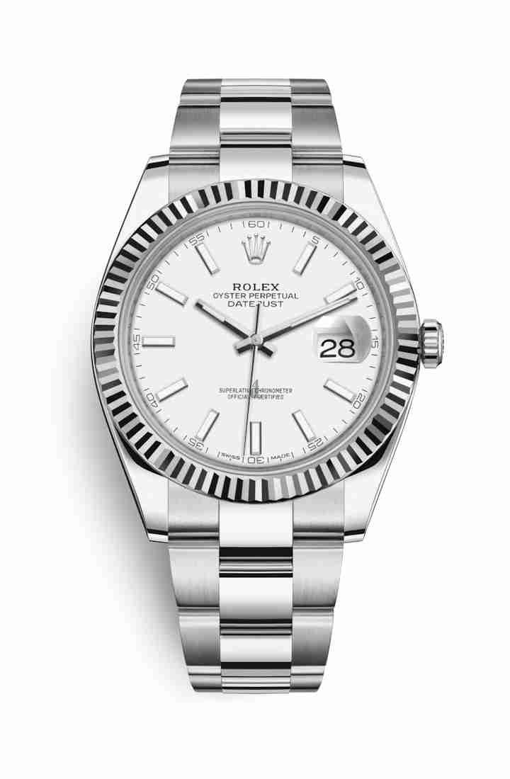 Rolex Datejust 41 White Rolesor Oystersteel white gold 126334 White Dial