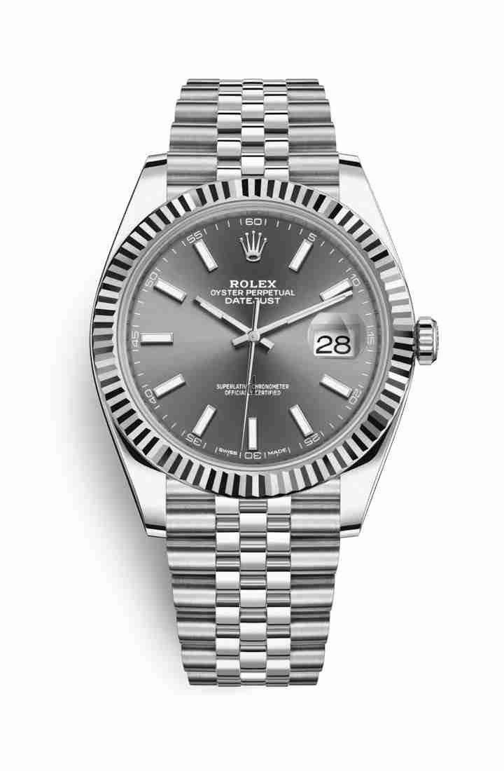 Rolex Datejust 41 White Rolesor Oystersteel white gold 126334 Dark rhodium Dial
