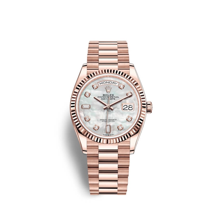 Rolex Day-Date 36 18 ct Everose gold M128235-0029 watch replica