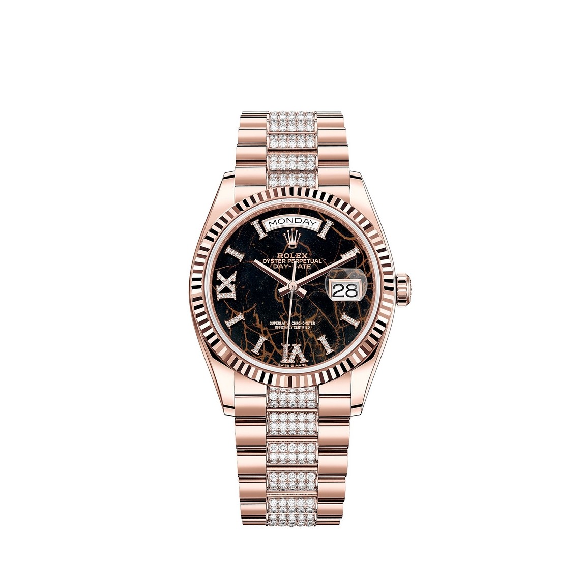 fake Rolex Day-Date 36 18 ct Everose gold M128235-0042 Watch