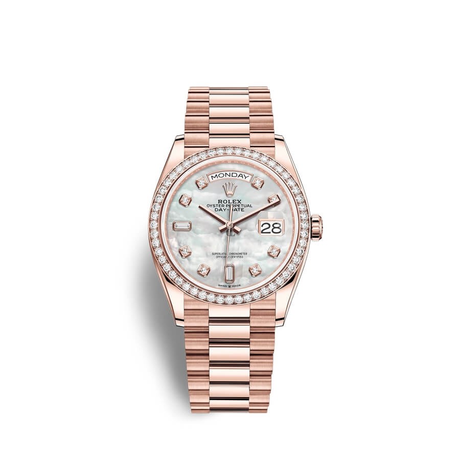Rolex Day-Date 36 18 ct Everose gold M128345RBR-0028 watch replica