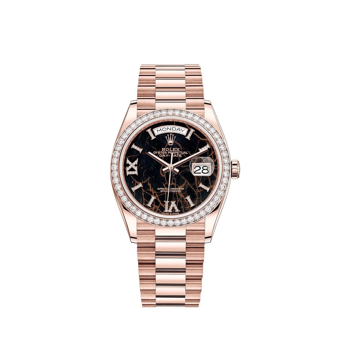 fake Rolex Day-Date 36 Watch 18 ct Everose gold M128345RBR-0044
