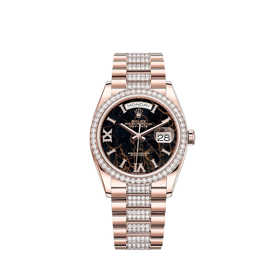 fake Rolex Day-Date 36 Watch 18 ct Everose gold M128345RBR-0045