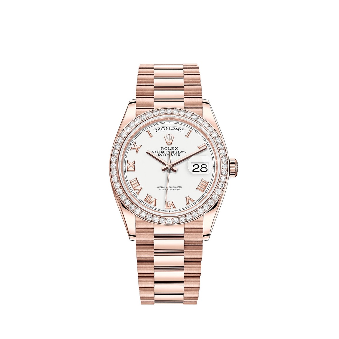 fake Rolex Day-Date 36 Watch 18 ct Everose gold M128345RBR-0054