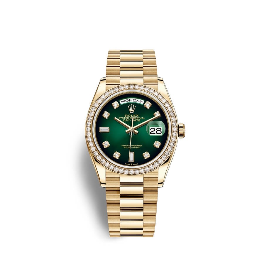Rolex Day-Date 36 18 ct yellow gold M128348RBR-0035 watch replica