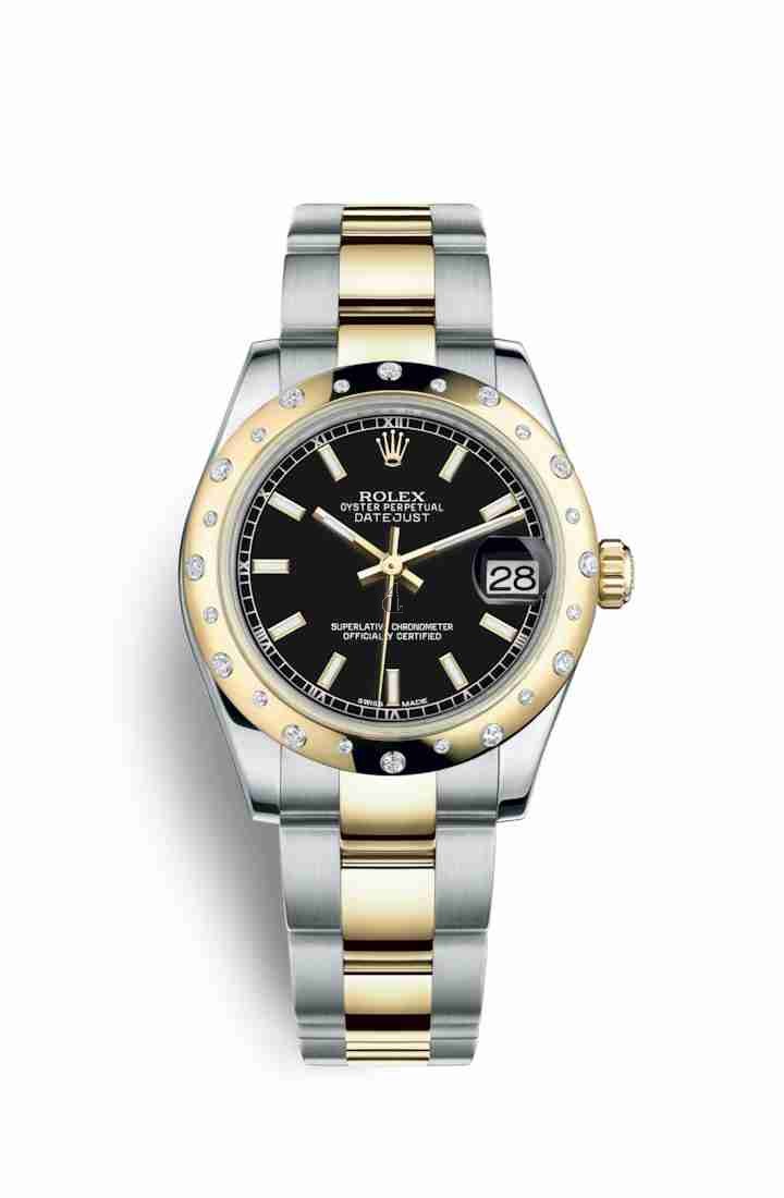Rolex Datejust 31 Yellow Rolesor Oystersteel yellow gold 178343 Black Dial