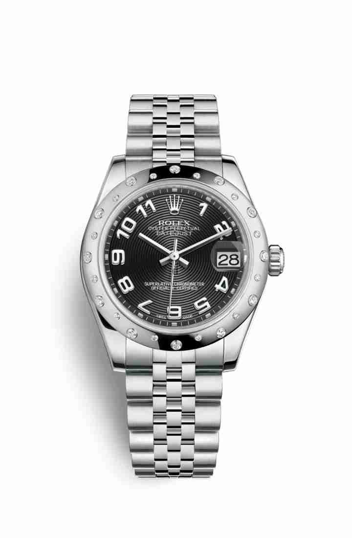 Rolex Datejust 31 White Rolesor Oystersteel white gold 178344 Black Dial