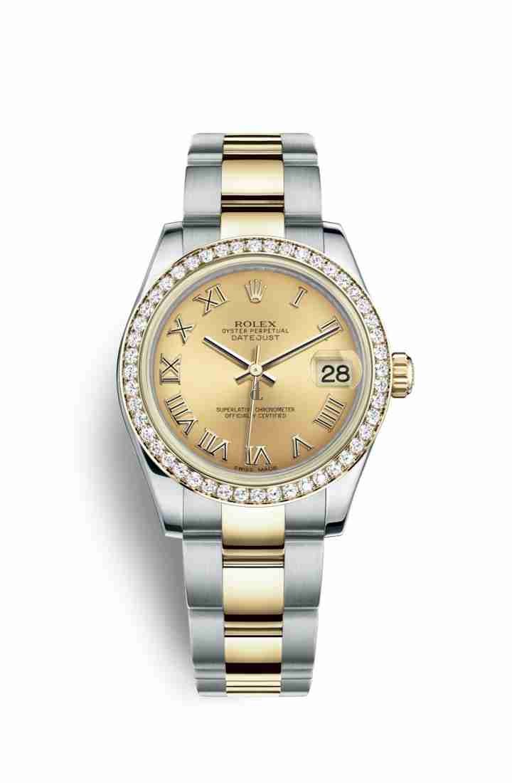 Rolex Datejust 31 Yellow Rolesor Oystersteel yellow gold 178383 Champagne-colour Dial