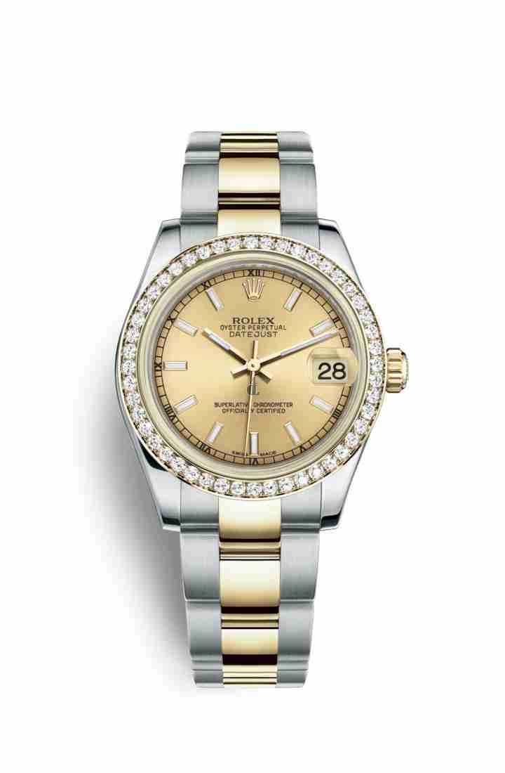 Rolex Datejust 31 Yellow Rolesor Oystersteel yellow gold 178383 Champagne-colour Dial