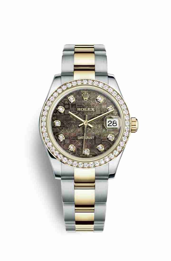 Rolex Datejust 31 Yellow Rolesor Oystersteel yellow gold 178383 Black mother-of-pearl Jubilee design set diamonds Dial