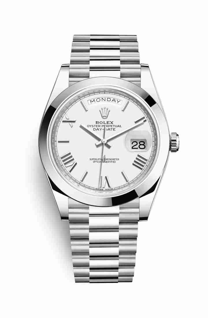 Rolex Day-Date 40 Platinum 228206 White Dial