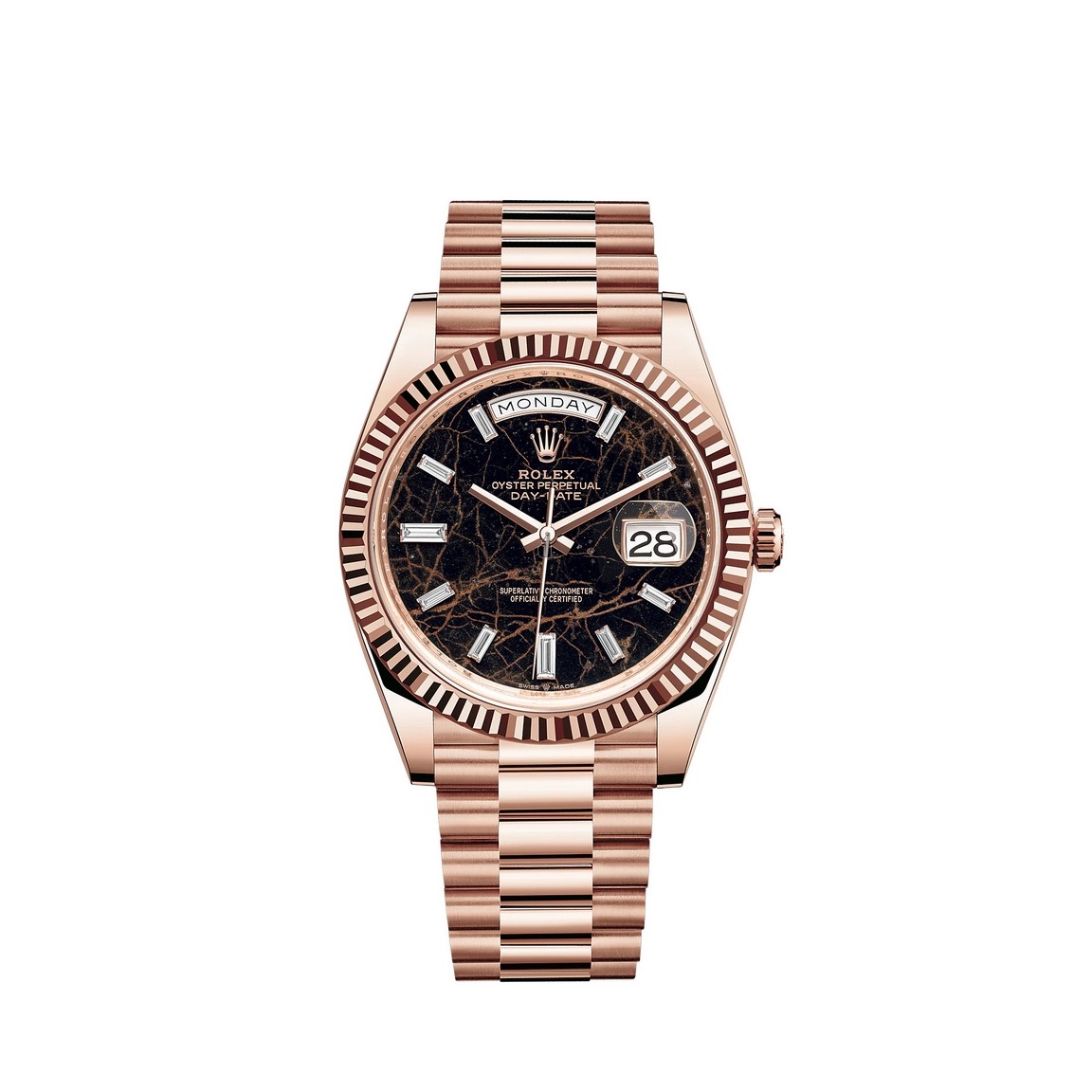 fake Rolex Day-Date 40 Watch 18 ct Everose gold M228235-0045