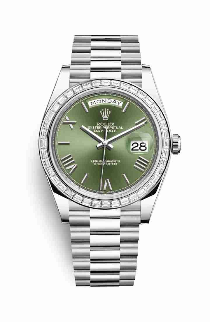 Rolex Day-Date 40 Platinum 228396TBR Olive green Dial