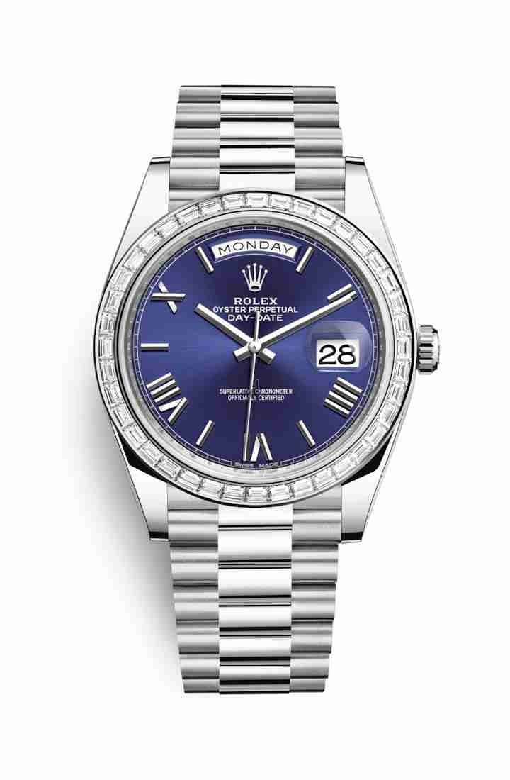 Rolex Day-Date 40 Platinum 228396TBR Blue Dial